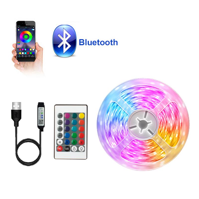 Светодиодная лента для телевизора, светодиодная подсветка USB RGB 2835, цветная лента, синхронизация, меняющая цвет, светодиодная гирлянда, управление через приложение, 24 кнопки, декор для вечеринки