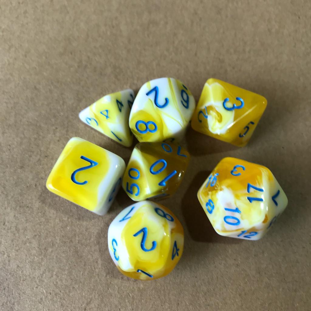 7 шт./лот, многогранные игральные кости из смолы D&D D4 D6 D8 D10 D% D12 D20, многогранные игральные кости TRPG, настольные игры