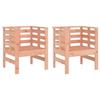 VidaXL Lot de 2 Chaises de Jardin, Sièges avec Accoudoirs, Fauteuils avec Dossier, Meubles de Jardin Patio, Scandinave, Bois 825133