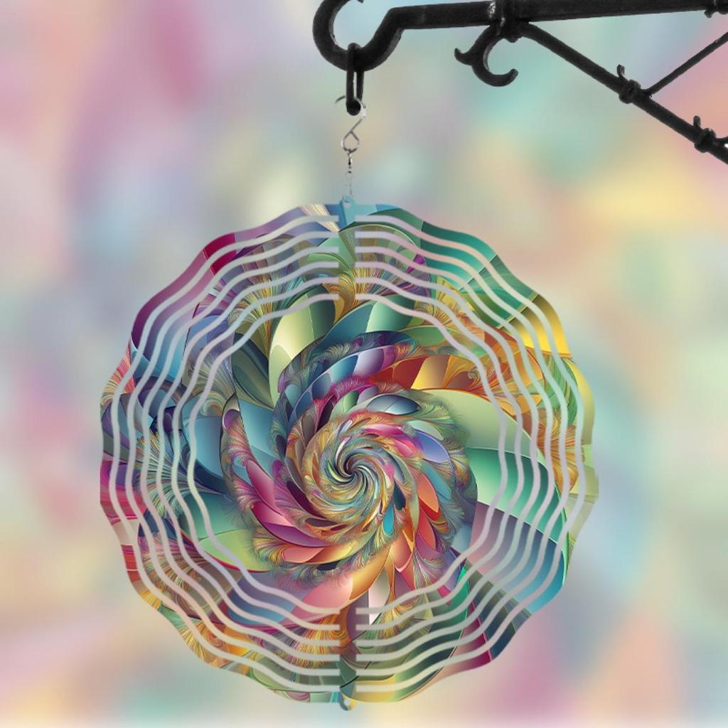 10 Inch Hanging Wind Spinner with 360 Degree Hook Elegant Dynamic Decor for Spring Summer Balcony Garden Gift for Friends
