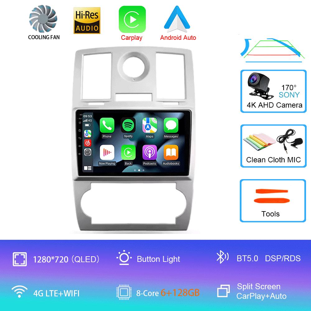 Автомобильное радио Android 14 для Chrysler 300C 1 2004 - 2011 Мультимедиа Видео Плеер Навигация стерео GPS Нет 2din 2din DVD