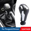 Кожаная ручка переключения передач для CITROEN C1 C3 C4 / для PEUGEOT 106 107 205 206 207 306 307 308 309 405 406 407 605 607 807 Аксессуар