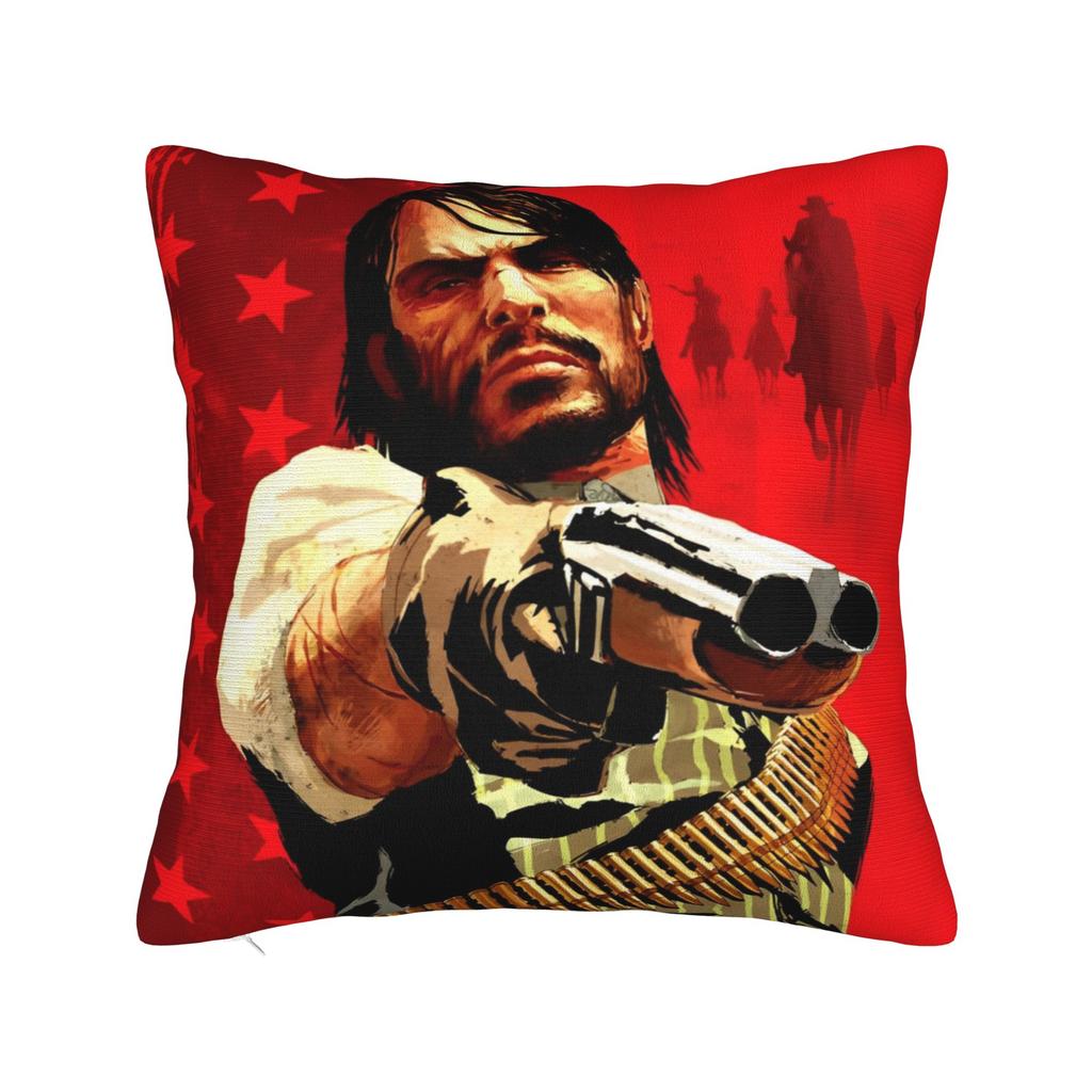 Квадратная наволочка с мемом Артура Моргана RDR2 Игровые чехлы для подушек Модный полиэстер Декор Наволочка для гостиной 40*40 см
