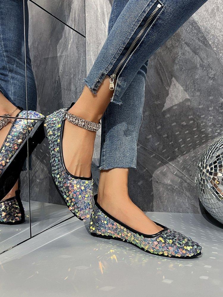 Розовые женские блестящие туфли на плоской подошве, нескользящая повседневная удобная весенняя новая модная женская обувь с острым носком, Zapatillas Mujer