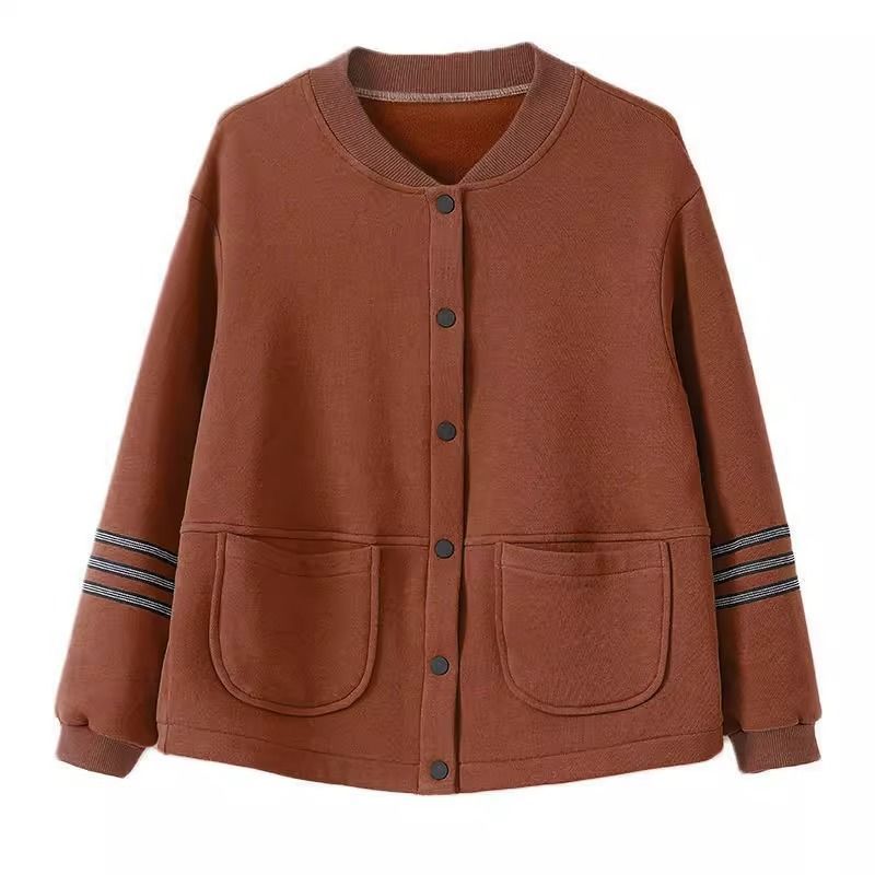 Весенне-осенняя куртка, женская короткая свободная куртка для мам среднего возраста, большая повседневная верхняя одежда, бейсбольная куртка
