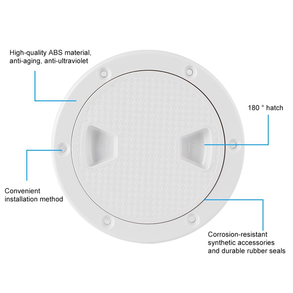Marine ABS Rounded Deck Cover Inspection Hatch Yacht RV Boat Accessories4inch
