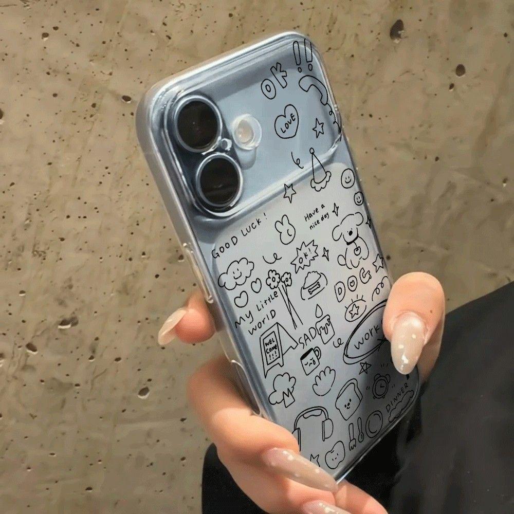 Мягкий чехол с ручной росписью в стиле граффити для Apple Pro Max: Совместимо с iPhone 12, 14, 15, 16, 17