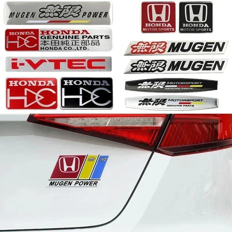 Aluminum Car Body Sticker Trunk Emblem Badge for Honda Accord Civic Crosstour Calya FIT Odyssey Elysion City Jade Jazz Vezel CRV
