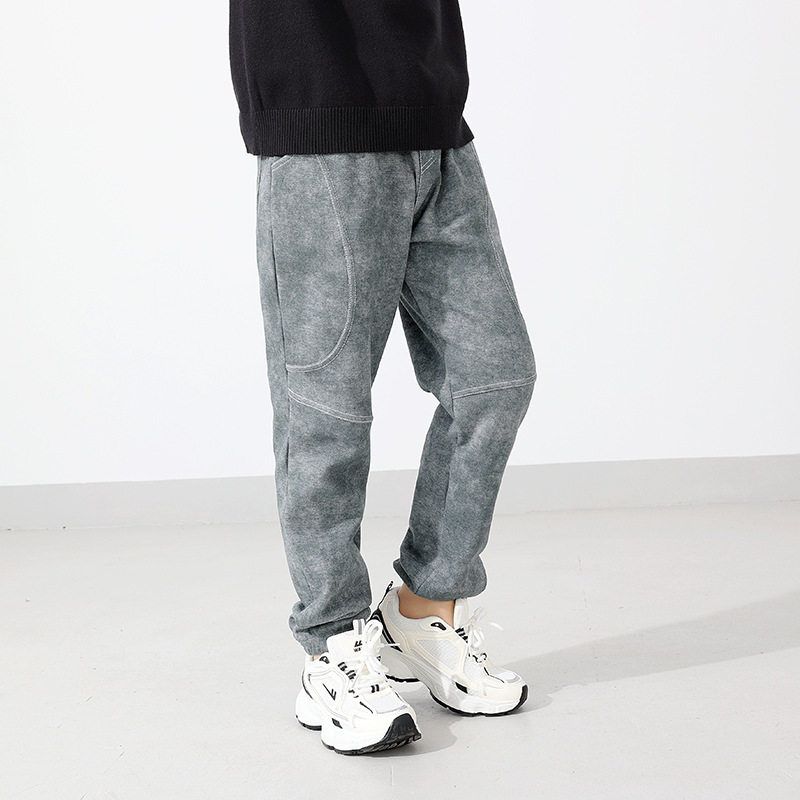 Spring and Autumn Korean Style Children's Casual Long Pants, Big Kids Patchwork Batik Pants, Boys' Camouflage Jogger Sweatpants