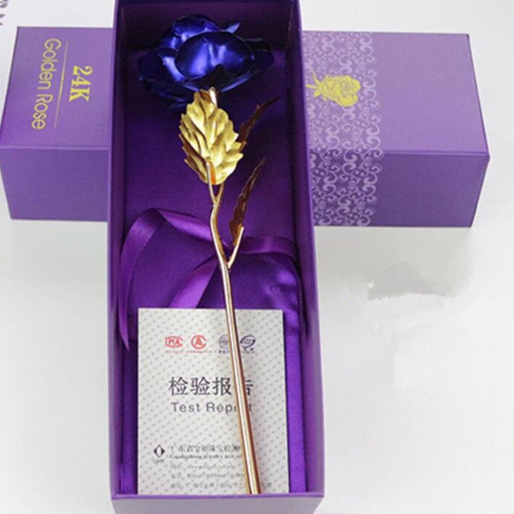 НОВАЯ позолоченная роза, украшение для дома, искусственный цветок, рождественские подарки, День Святого Валентина