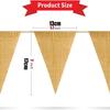 4.3M Length Jute Hessian Flag Garland Triangular Shape Triangular Bunting Garland  Birthday Party