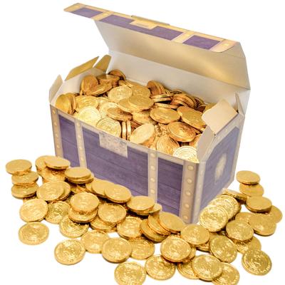 Шоколад Bitcoin 300 шт. Ассортимент Подарочная шкатулка с золотыми монетами Шоколад с монетами