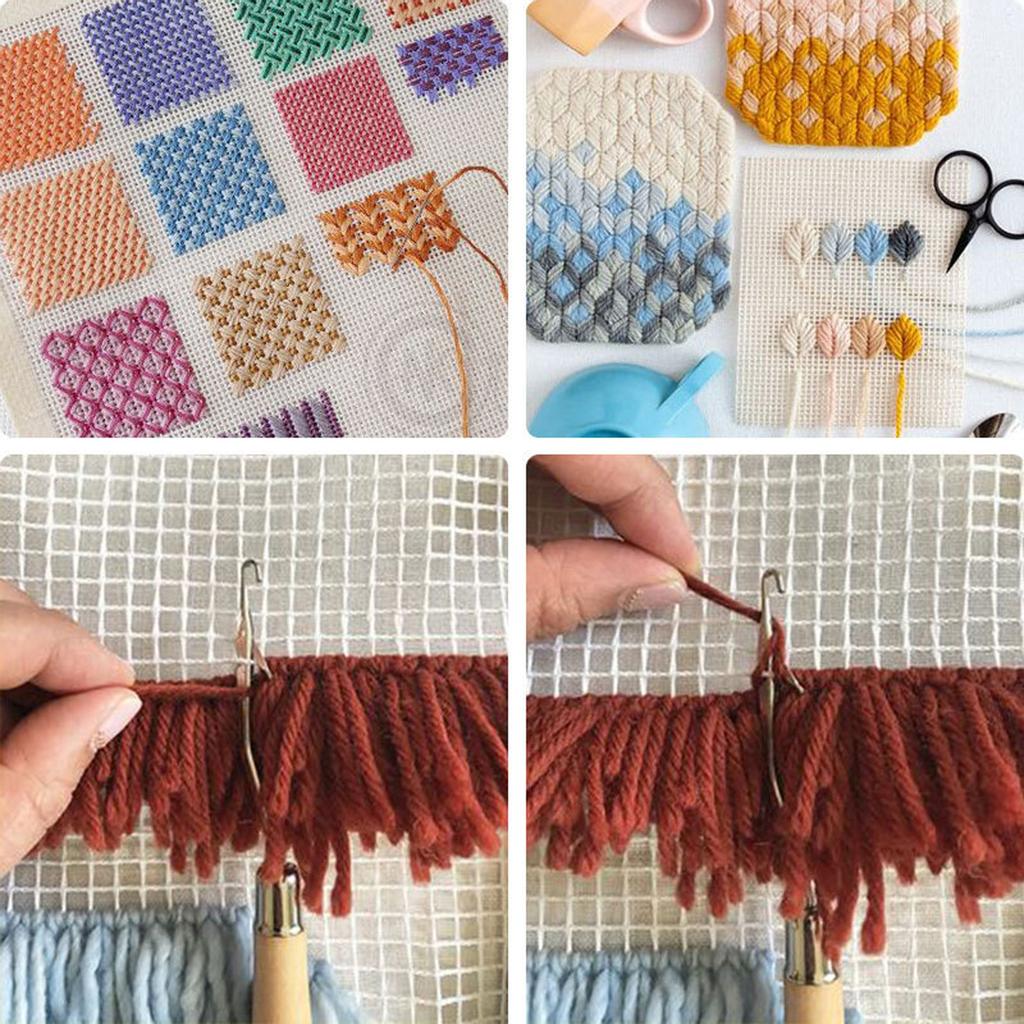 100x150cm Mesh Rug Canvas, Blank Mesh Rug Hook,Tapestry, DIY Kit for Embroidery