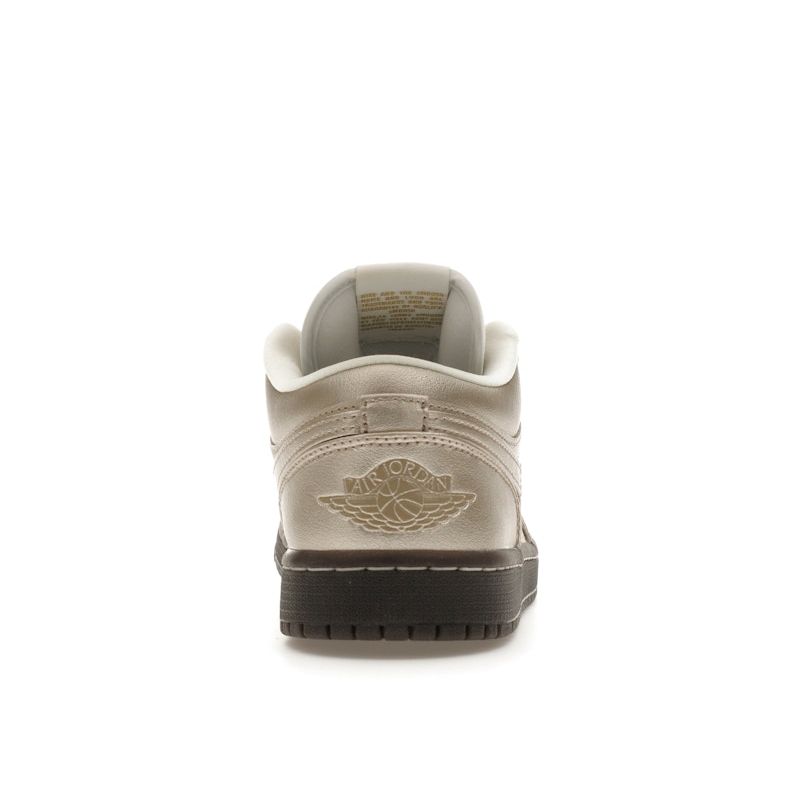 Air Jordan 1 Low SE Metallic Zinc Women Sneakers Silver Summit-White Velvet-Brown HQ3529-099