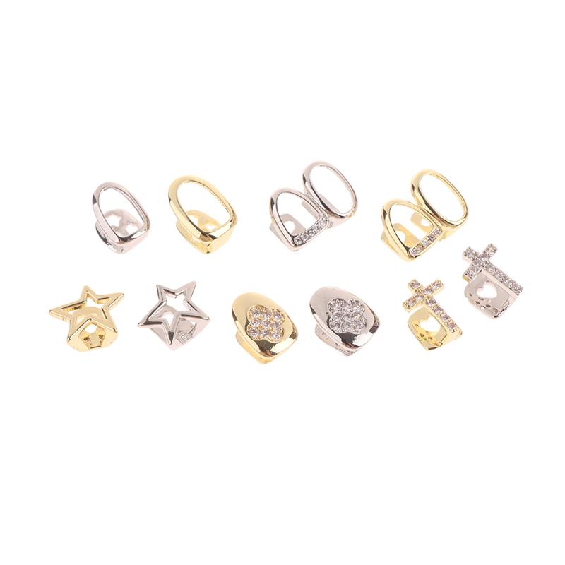 Хип-хоп одиночные зубные гриллзы колпачки для зубов панк металлический гриллз колпачки для косплея вечерние зубные гриллзы украшения для зубов