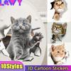 Various Cute Kitten Animal Cartoon Cat Wall Sticker 3D Vivid Baby Kid Room Bathroom Decors  Toilet Sticker