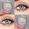 FUNSACHY 1 пара натуральных коричневых контактных линз для глаз, цветные серые контактные линзы для глаз, модные, красивые, для школьников, синие косметические линзы на год
