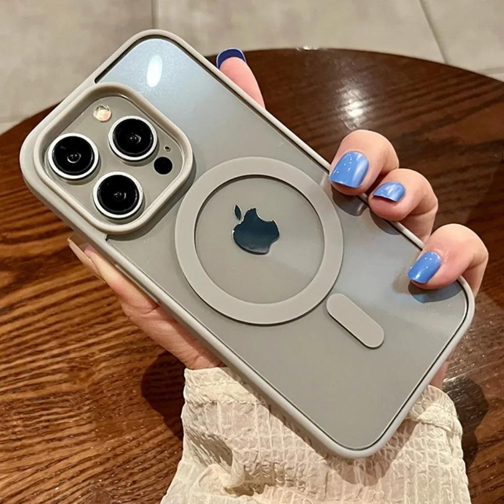 Новый розовый прозрачный акриловый чехол для iPhone 17 16 15 14 11 Pro Max 13 12 Mini Жесткий Противоударный Мощный Магнитный Чехол Magsafe