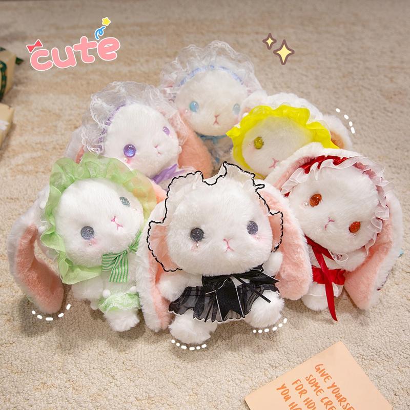 18 Cartoon Cute Lolita Rabbit Plush Doll Pillow Color Princess Rabbit Plush Toy Home Decoration Gift For Children