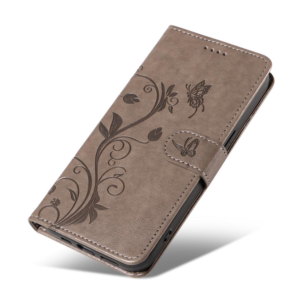 For OnePlus 12R 5G/Ace 3 5G PU Leather Cases Flower Pattern Wallet Stand Phone Cover with Strap