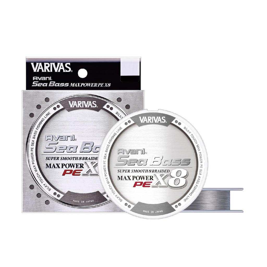 Шнур VARIVAS Avani Seabass PE Max Power X8, 8 прядей, 150 м, 1.5, 28.6 фунта, Серый стелс