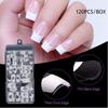 120Pcs False Nail Tips Short French Half Cover Artificial Acrylic Nails Clear