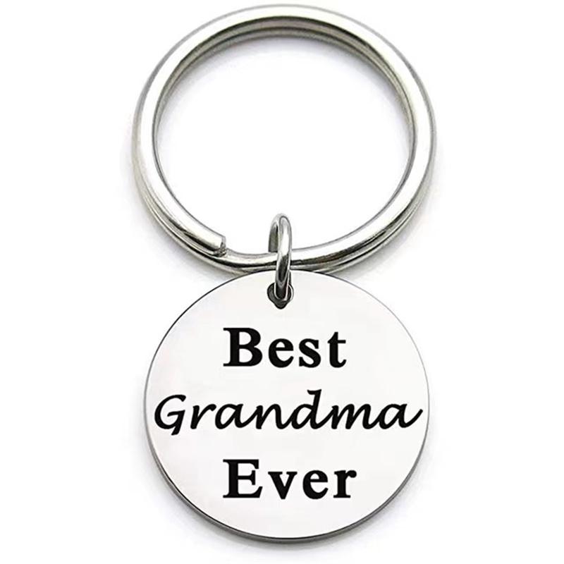 1 шт., брелок с подвеской в ​​виде буквы, металлический автомобильный брелок для ключей, настраиваемая сумка-кошелек, подарок для мамы/папы/бабушки/дедушки