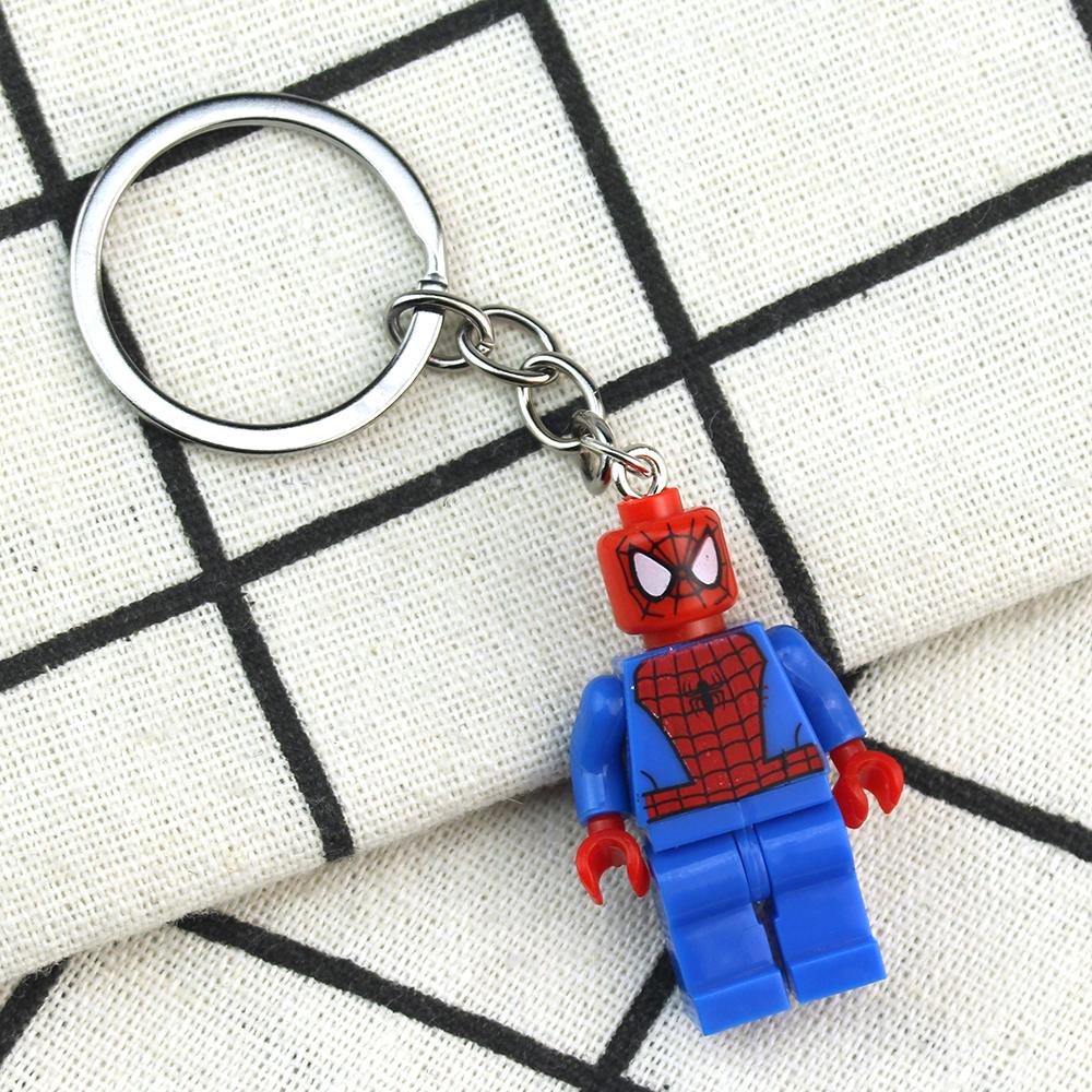 Avengers Spider-Man Iron Man Wolverine Anime Character Key Chain Action Figure Backpack Car Pendant Holiday Gift