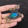 Подвеска из драгоценного камня Mystic Fire Labradorite, подвеска из медной проволоки, дизайнерская подвеска ручной работы, подвеска из медной проволоки, украшение в виде птицы, подарок для матери