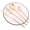 4Pcs/Set Rose Dinnerware High Quality Glossy Tableware 304 Stainless Steel Cutlery Set Knife Fork Spoon Silverware Party Kitchen Flatware