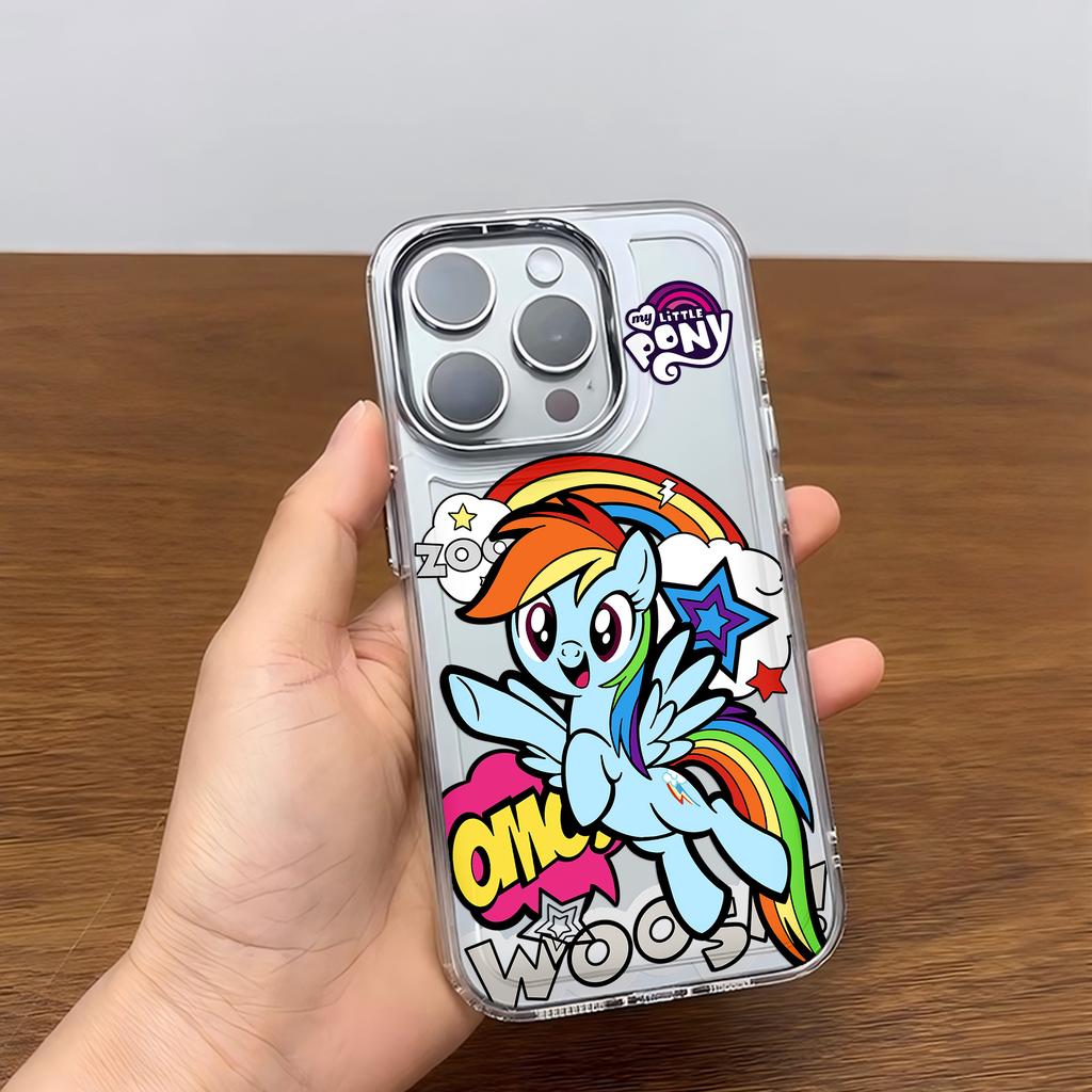 Милый мультяшный чехол для телефона My Little Pony для iPhone 17 16e 16 15 14 13 12 11mini Pro Max X XR XSMAX 8 7 Air Plus Прозрачный чехол