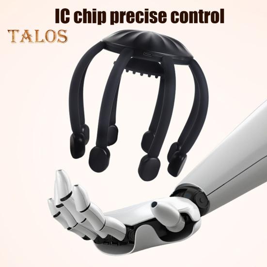 Беспроводной электрический массажер для кожи головы с 4 регулируемыми режимами, эргономичный дизайн, перезаряжаемый массажер для кожи головы с 10 зубцами