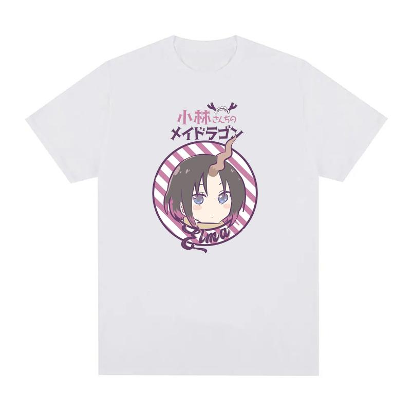 Anime Miss Kobayashis Dragon Maid Tshirt Kawaii Unisexga Print Tee Unisex Oversized Shortsleeve Crewneck Harajuku Streetwear Tops