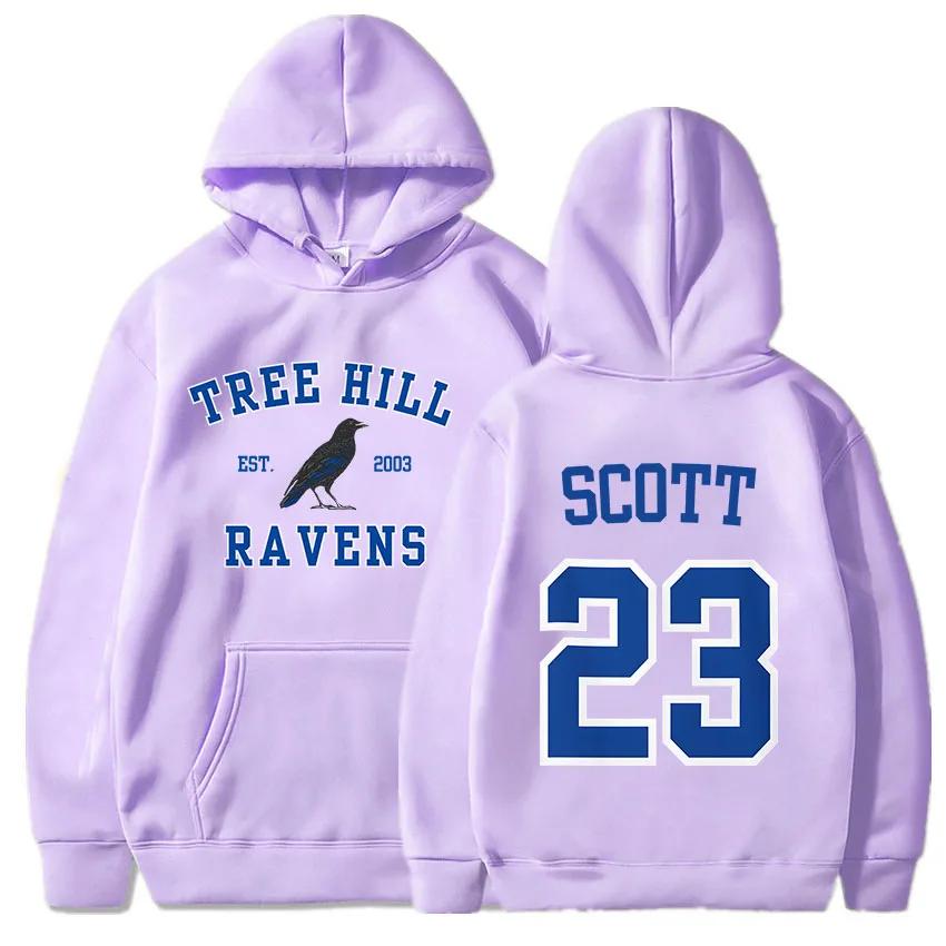 Women Hoodies TREE HILL RAVENS Scott23 Graphic Sweatshirts with Pocket Keith Scott Body Shop Pullovers Sudaderas Para Mujer Male