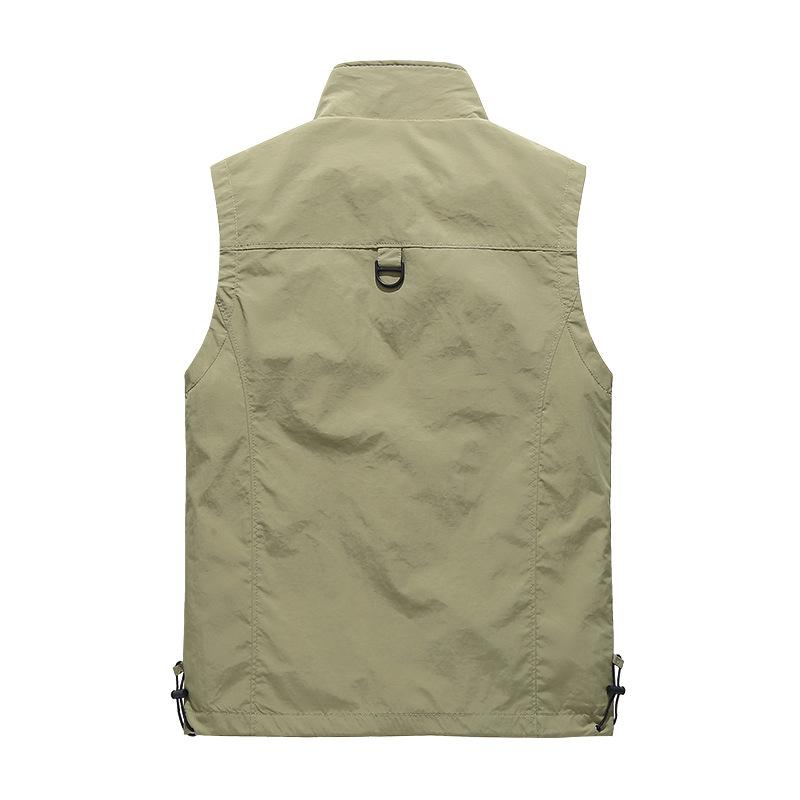 Мужской повседневный многофункциональный жилет, водонепроницаемый, быстросохнущий, для занятий спортом на открытом воздухе, повседневный жилет, куртка большого размера для мужчин
