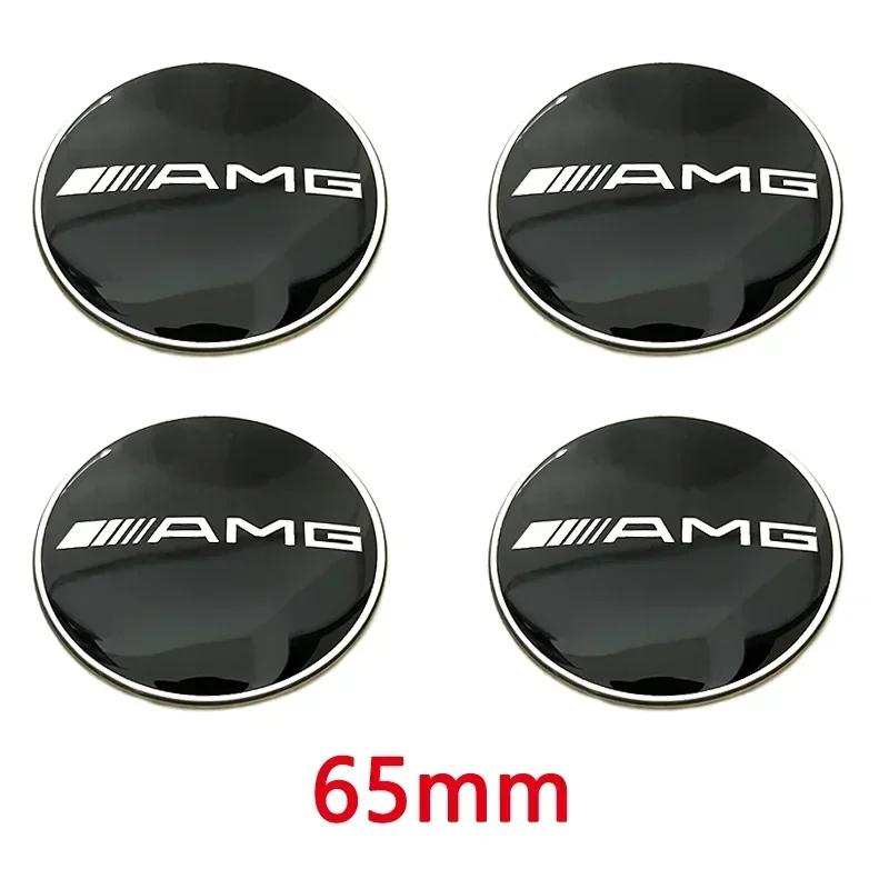 Car Sticker Hot 2026 New For Benz 4pcs 65MM Car Hub center cover logo sticker for MERCEDES BENZ AMG W203 W204 W205 W209 W213 W21
