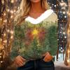 Long Sleeve Shirts For Women Cute Tops Christmas Prints Tees Blouses Casual Plus Size Basic Tops Pullover