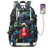 ONE PIECE Luffy School Bag Animation Peripheral Large Capacity Lightweight Backpack Junior High School Backpack Travel Bag