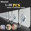 Adhesive Wall Reusable Duty Sticky Hooks For Kitchen And Bathroom