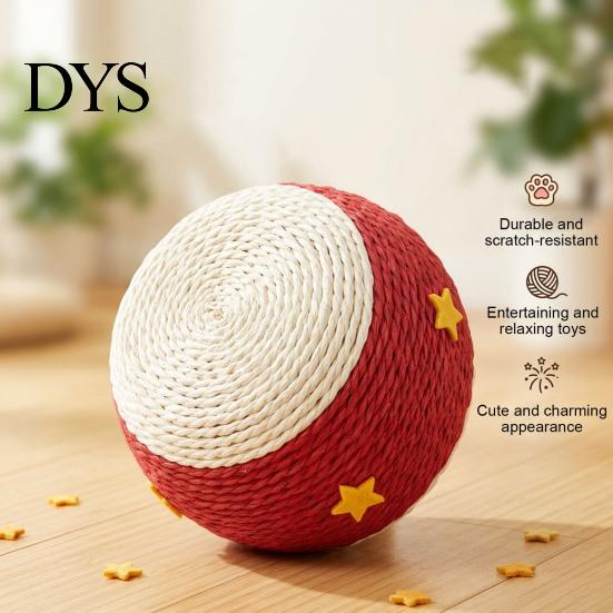 Игрушка для стачивания когтей, Когтеточка-шар для кошек, Бумажная веревка в форме барабана, Интерактивный прочный вращающийся шар для домашних кошек, чтобы царапать, трогать, кусать, Игрушки для домашних животных