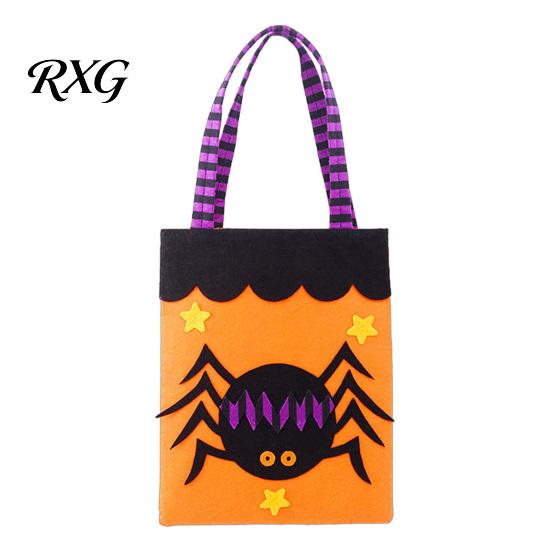 Decorative Halloween Bags Candy Bag, Cute Pumpkin Ghost Tote for Kids, Spooky Cartoon Pattern Treat Bag Party, Trick or Favor Gift