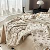 Rose Garden Vintage Floral Summer Quilt Khaki 100% Cotton Reversible Thin Comforter Bedding Set Air Conditioner Quilts Bedspread