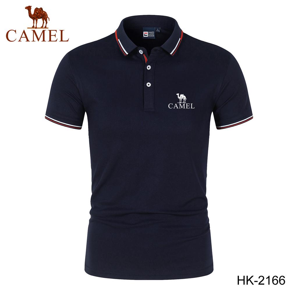 Camel Spring/Summer New Embroidered Polo Men's Breathable Top Quick Drying Polo Shirt Moisture Wicking Polo Shirt