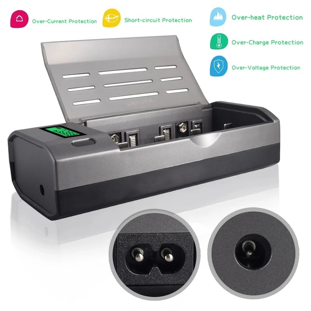 PALO Батарея размера C, 4000 мАч, аккумуляторная батарея LR14, 1,2 В, NI-MH, комплект зарядного устройства для ЖК-дисплея AA AAA, CD, 9 В, комплект зарядного устройства