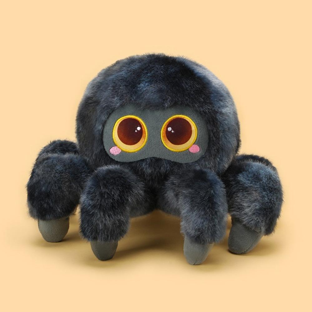 Fluffy Spider Plush Doll Simulation Black Crawling Pet Doll Spider Stuffed Animal  Birthday Parties