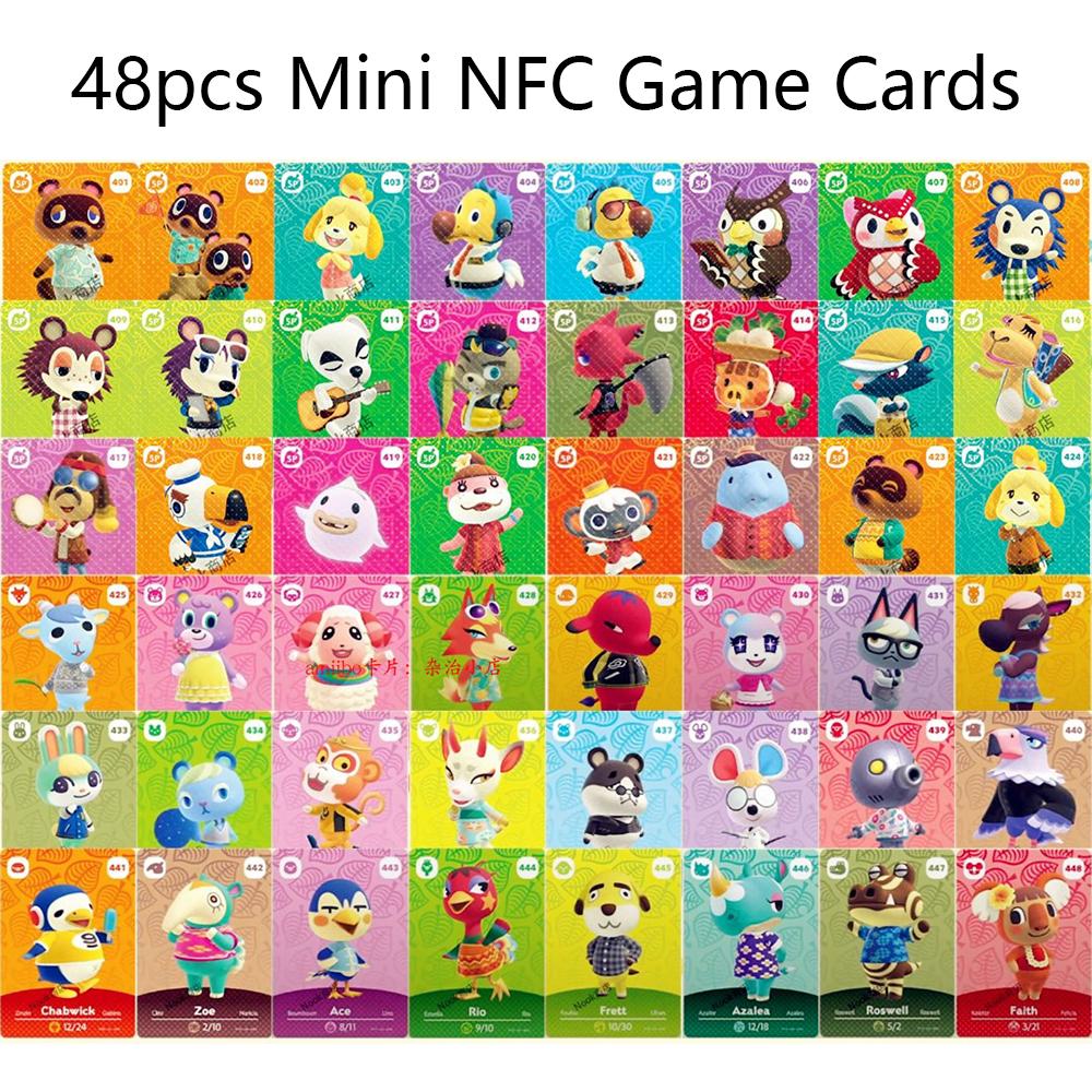 48 шт., игровые карты Animal Crossing Series 5 Mini NFC для переключателя NS