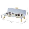 Anti-slip Pet High-foot Bowl Love-heart Double Bowl Cat Feeder Bowl  for Puppy and Cat