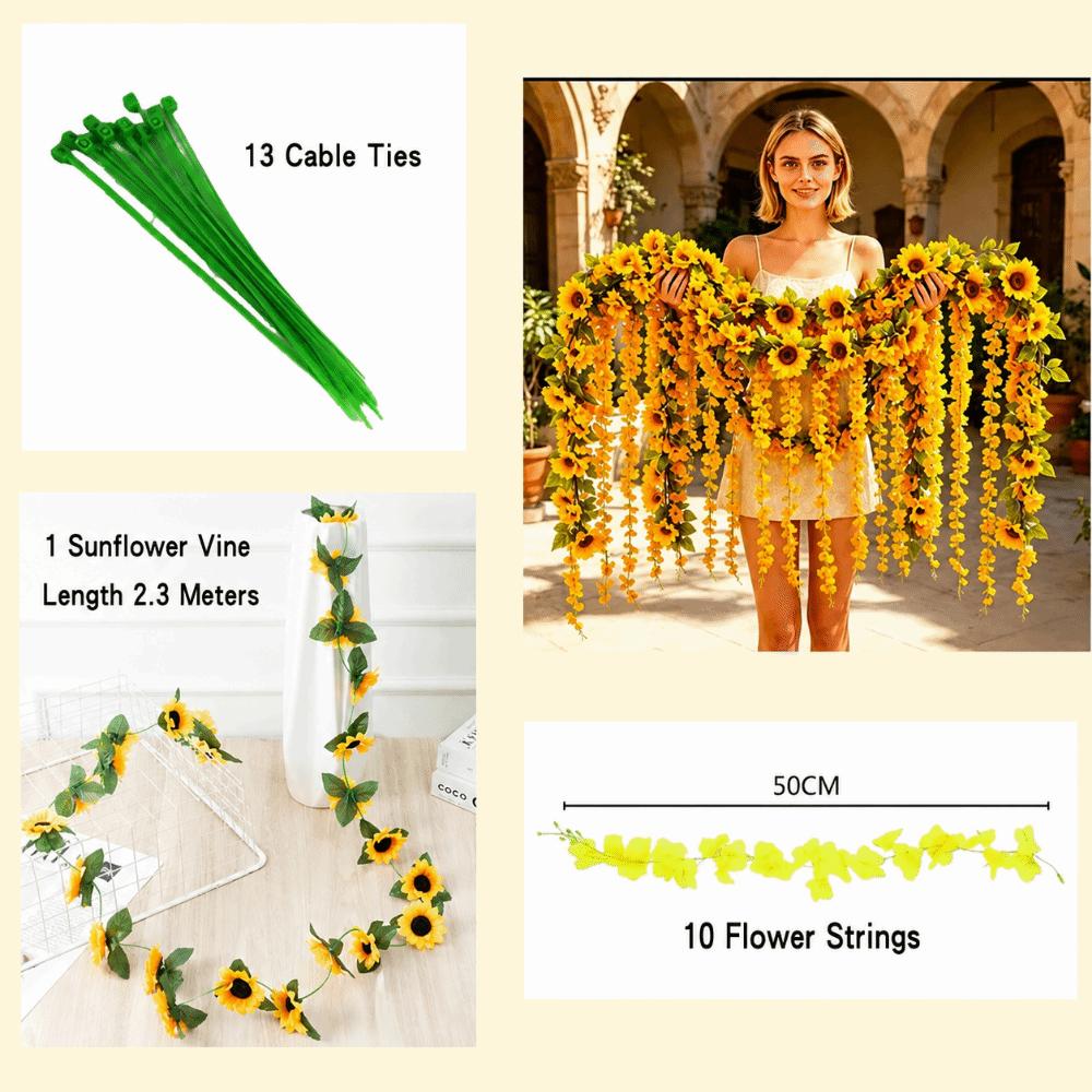 Multicolor Artificial Wisteria Flower Vine Cherry Flower Hanging Garland Wedding Decoration