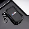 HBSW4 3D Logo Leather Car Remote Key Case Bag Keychain Storage Box For BMW M 1 3 5 7 Series E46 E90 E60 F30 F10 G30 G20 X1 X2 X3 X5 X7