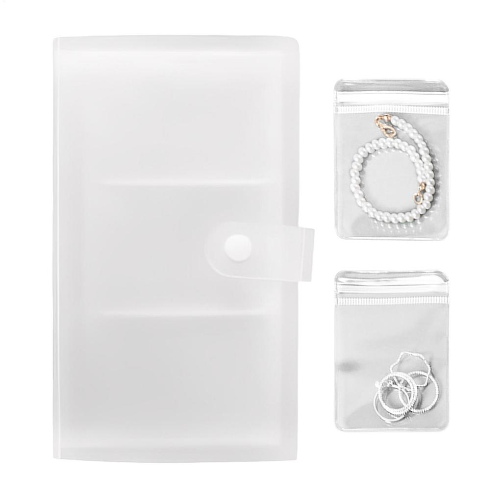 Jewelry Storage Albums Desktop Drawer Organizer BoxesTransparent Necklace Bracelet Ring Book Holder Jewelry Bag Storage Book
